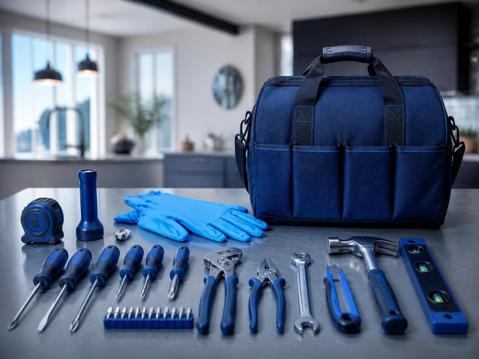 Maintenance tools and equipment prepared for a Mainten home visit